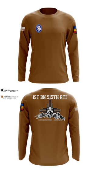 Long Sleeve Performance Shirt, 1st BN 515th RTI, Army, Teamtime, Team time, sublimation, custom sports apparel, team uniforms, spirit wear, spiritwear, sports uniforms, custom shirts, team store, custom team store, fundraiser sports, apparel fundraiser