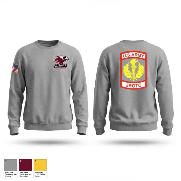 Crew Neck Sweatshirt, Van Horn JROTC, Army, Teamtime, Team time, sublimation, custom sports apparel, team uniforms, spirit wear, spiritwear, sports uniforms, custom shirts, team store, custom team store, fundraiser sports, apparel fundraiser
