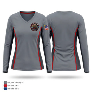 Womens Long Sleeve Vneck Shirt, South walton Swift water team, Fire Department, Teamtime, Team time, sublimation, custom sports apparel, team uniforms, spirit wear, spiritwear, sports uniforms, custom shirts, team store, custom team store, fundraiser sports, apparel fundraiser