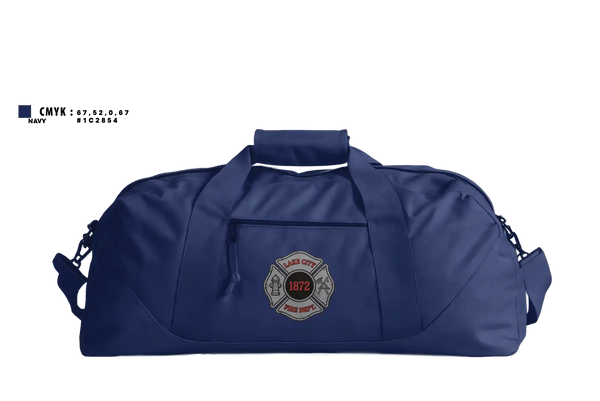 Duffle Bag, Lake City Fire Department, Fire Department, Teamtime, Team time, sublimation, custom sports apparel, team uniforms, spirit wear, spiritwear, sports uniforms, custom shirts, team store, custom team store, fundraiser sports, apparel fundraiser