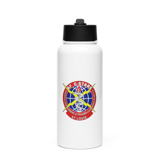 C-STARS 18124227 Stainless Steel Water Bottle with a Straw Lid