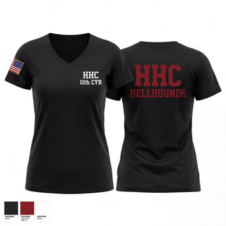 Womens Short Sleeve Vneck Shirt, HHC, 11th CYB, Army, Teamtime, Team time, sublimation, custom sports apparel, team uniforms, spirit wear, spiritwear, sports uniforms, custom shirts, team store, custom team store, fundraiser sports, apparel fundraiser