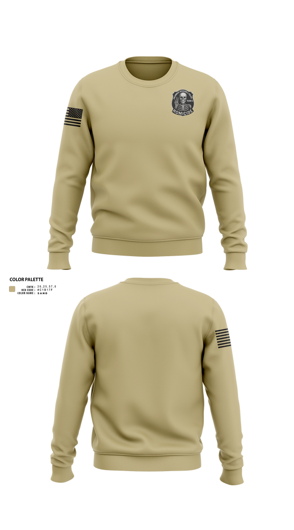Crew Neck Sweatshirt, Homicide Team 3, Police, Teamtime, Team time, sublimation, custom sports apparel, team uniforms, spirit wear, spiritwear, sports uniforms, custom shirts, team store, custom team store, fundraiser sports, apparel fundraiser