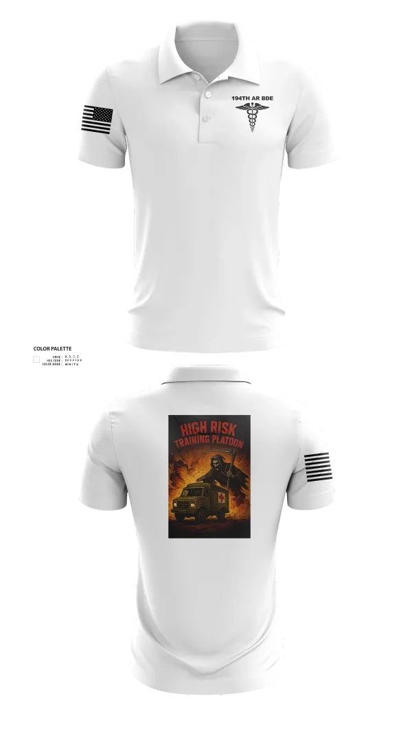 Short Sleeve Performance Polo, 194th AR BDE HRT Medics, Army, Teamtime, Team time, sublimation, custom sports apparel, team uniforms, spirit wear, spiritwear, sports uniforms, custom shirts, team store, custom team store, fundraiser sports, apparel fundraiser