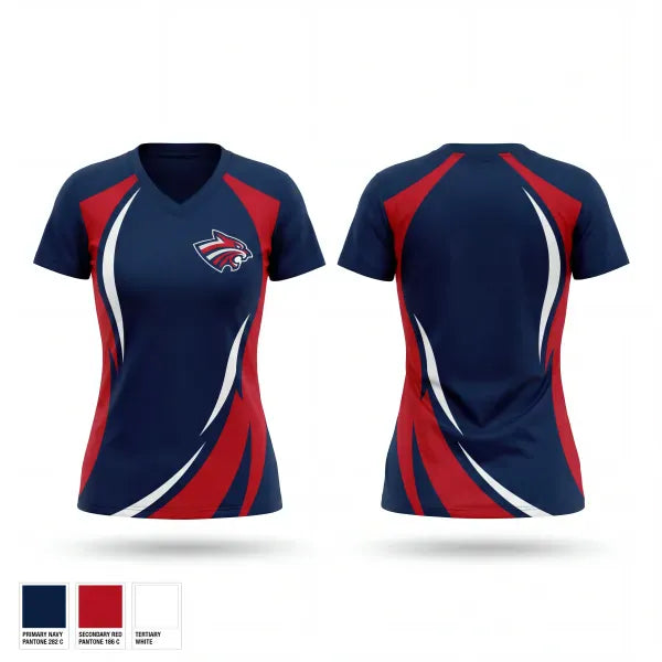 Womens Short Sleeve Vneck Shirt, Wildcats, Softball, Teamtime, Team time, sublimation, custom sports apparel, team uniforms, spirit wear, spiritwear, sports uniforms, custom shirts, team store, custom team store, fundraiser sports, apparel fundraiser