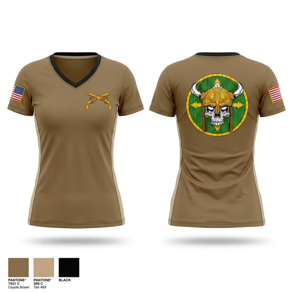 Womens Short Sleeve Vneck Shirt, 977 MP CO, Army, Teamtime, Team time, sublimation, custom sports apparel, team uniforms, spirit wear, spiritwear, sports uniforms, custom shirts, team store, custom team store, fundraiser sports, apparel fundraiser