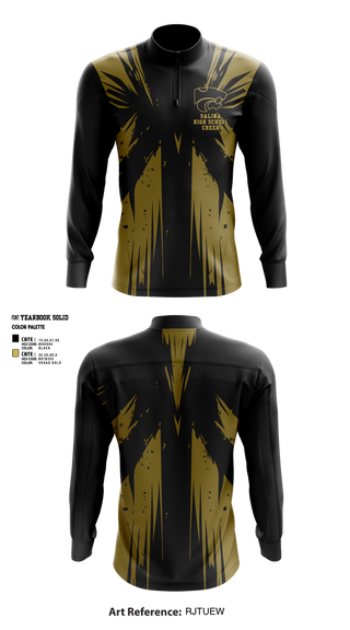 Quarter Zip Jacket, Salina High School Cheer, Cheer, Teamtime, Team time, sublimation, custom sports apparel, team uniforms, spirit wear, spiritwear, sports uniforms, custom shirts, team store, custom team store, fundraiser sports, apparel fundraiser