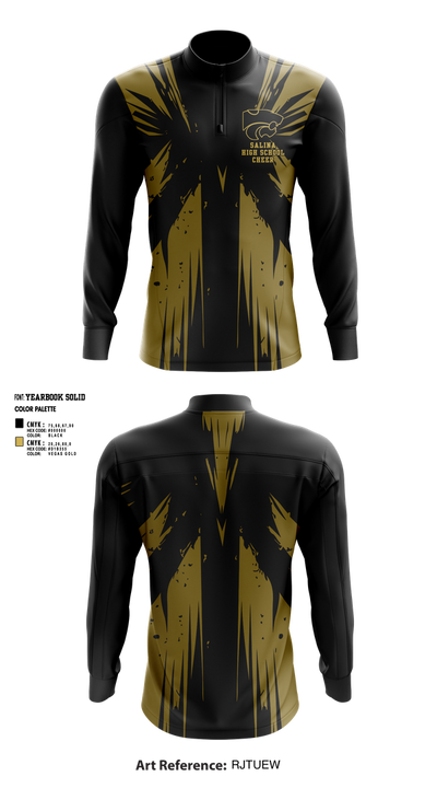 Salina High School Cheer 16938954 Quarter Zip Jacket - 1