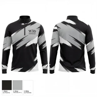 Quarter Zip Jacket, W3D Logistics, Bowling, Teamtime, Team time, sublimation, custom sports apparel, team uniforms, spirit wear, spiritwear, sports uniforms, custom shirts, team store, custom team store, fundraiser sports, apparel fundraiser