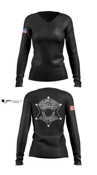 Womens Long Sleeve Vneck Shirt, RCSD, Police, Teamtime, Team time, sublimation, custom sports apparel, team uniforms, spirit wear, spiritwear, sports uniforms, custom shirts, team store, custom team store, fundraiser sports, apparel fundraiser