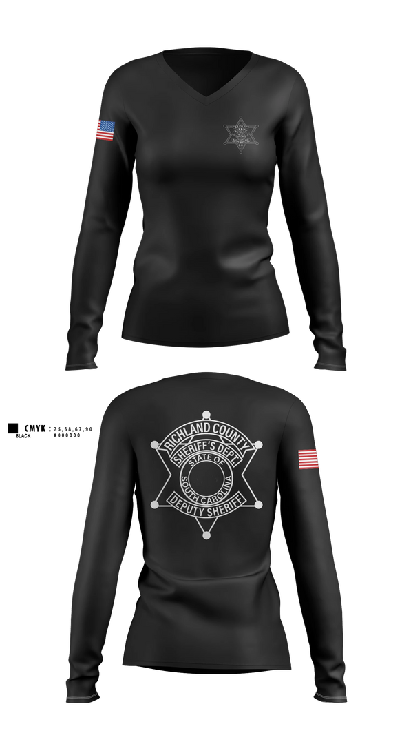 Womens Long Sleeve Vneck Shirt, RCSD, Police, Teamtime, Team time, sublimation, custom sports apparel, team uniforms, spirit wear, spiritwear, sports uniforms, custom shirts, team store, custom team store, fundraiser sports, apparel fundraiser