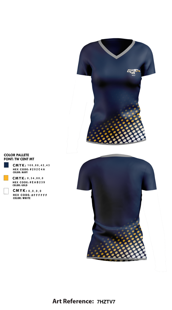 Womens Short Sleeve Vneck Shirt, Grace Christian Academy Golf, Golf, Teamtime, Team time, sublimation, custom sports apparel, team uniforms, spirit wear, spiritwear, sports uniforms, custom shirts, team store, custom team store, fundraiser sports, apparel fundraiser