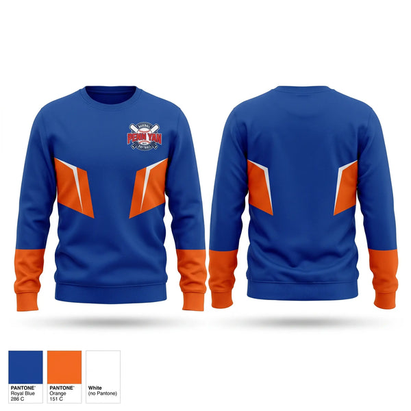Crew Neck Sweatshirt, Penn Yan Youth Baseball, Baseball, Teamtime, Team time, sublimation, custom sports apparel, team uniforms, spirit wear, spiritwear, sports uniforms, custom shirts, team store, custom team store, fundraiser sports, apparel fundraiser