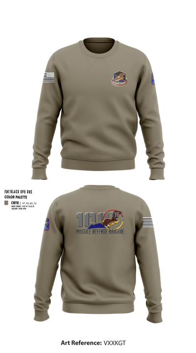 100th Missile Defense Brigade 43971287 Crew Neck Sweatshirt - 23