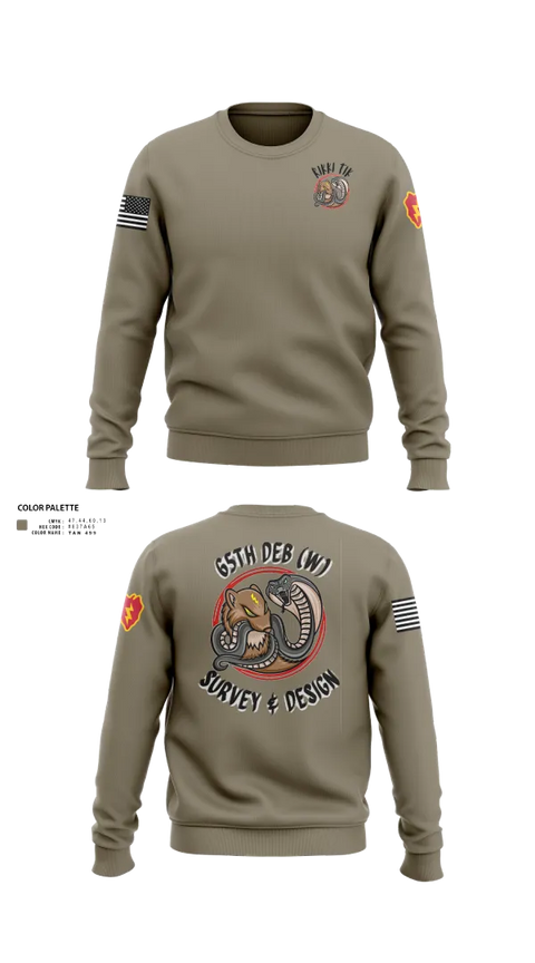 Crew Neck Sweatshirt, S&D, 65th DEB, Army, Teamtime, Team time, sublimation, custom sports apparel, team uniforms, spirit wear, spiritwear, sports uniforms, custom shirts, team store, custom team store, fundraiser sports, apparel fundraiser