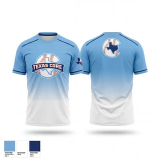 Short Sleeve Performance Shirt, Texas Core Baseball, Baseball, Teamtime, Team time, sublimation, custom sports apparel, team uniforms, spirit wear, spiritwear, sports uniforms, custom shirts, team store, custom team store, fundraiser sports, apparel fundraiser