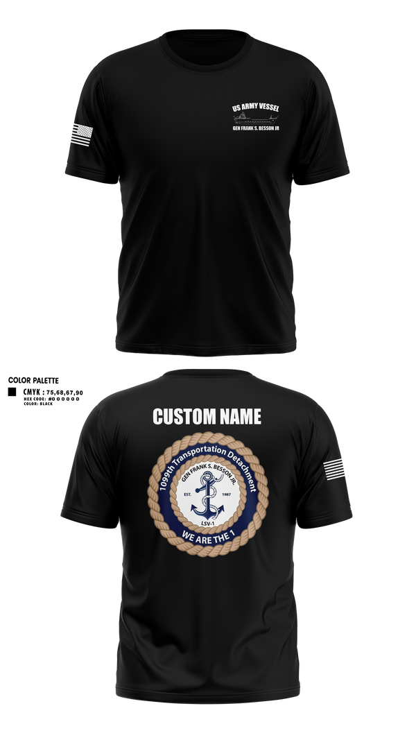 Old School Cotton Feel Shirt, 1099th TD, Army, Teamtime, Team time, sublimation, custom sports apparel, team uniforms, spirit wear, spiritwear, sports uniforms, custom shirts, team store, custom team store, fundraiser sports, apparel fundraiser