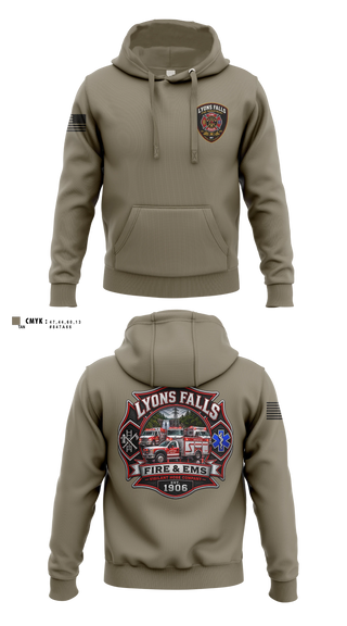 Hoodie, Lyons falls fire, Fire Department, Teamtime, Team time, sublimation, custom sports apparel, team uniforms, spirit wear, spiritwear, sports uniforms, custom shirts, team store, custom team store, fundraiser sports, apparel fundraiser