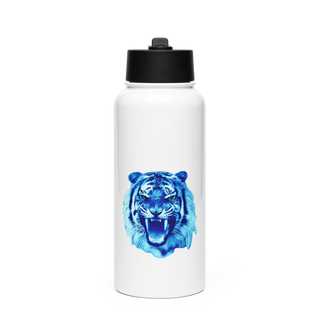 Tigers 5765428 Stainless Steel Water Bottle with a Straw Lid