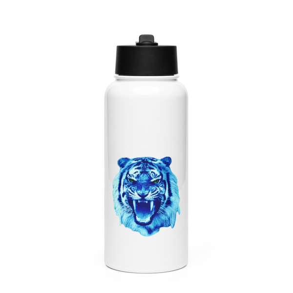 Tigers 5765428 Stainless Steel Water Bottle with a Straw Lid