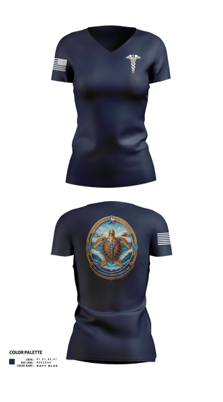 Womens Short Sleeve Vneck Shirt, Air Station Corpus Christi Clinic, Coast Guard, Teamtime, Team time, sublimation, custom sports apparel, team uniforms, spirit wear, spiritwear, sports uniforms, custom shirts, team store, custom team store, fundraiser sports, apparel fundraiser