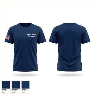 Old School Cotton Feel Shirt, Sumter County Fire & Rescue, Fire Department, Teamtime, Team time, sublimation, custom sports apparel, team uniforms, spirit wear, spiritwear, sports uniforms, custom shirts, team store, custom team store, fundraiser sports, apparel fundraiser