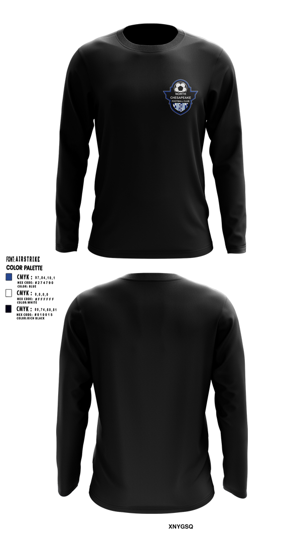 Long Sleeve Performance Shirt, North Chesapeake Football Club, Men's Soccer, Teamtime, Team time, sublimation, custom sports apparel, team uniforms, spirit wear, spiritwear, sports uniforms, custom shirts, team store, custom team store, fundraiser sports, apparel fundraiser