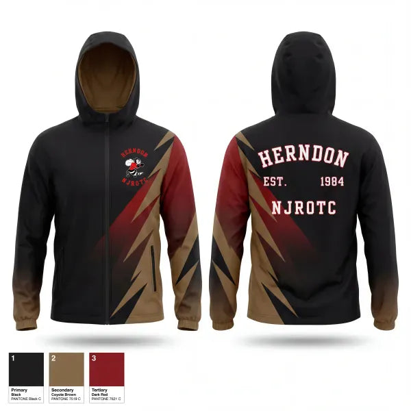 Windbreaker, Herndon HS NJROTCHerndon High School NJROTC, Spirit Store, Teamtime, Team time, sublimation, custom sports apparel, team uniforms, spirit wear, spiritwear, sports uniforms, custom shirts, team store, custom team store, fundraiser sports, apparel fundraiser