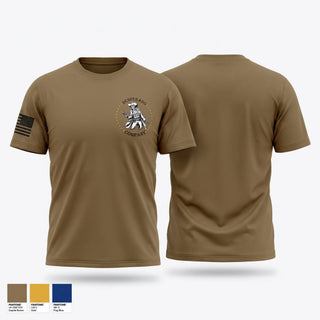 Old School Cotton Feel Shirt, Delta Company 1-297, National Guard, Teamtime, Team time, sublimation, custom sports apparel, team uniforms, spirit wear, spiritwear, sports uniforms, custom shirts, team store, custom team store, fundraiser sports, apparel fundraiser