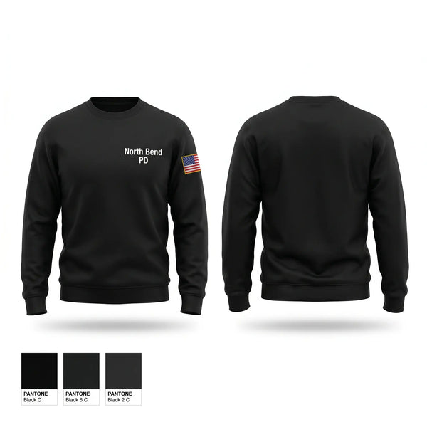 Crew Neck Sweatshirt, North Bend PD, Police, Teamtime, Team time, sublimation, custom sports apparel, team uniforms, spirit wear, spiritwear, sports uniforms, custom shirts, team store, custom team store, fundraiser sports, apparel fundraiser