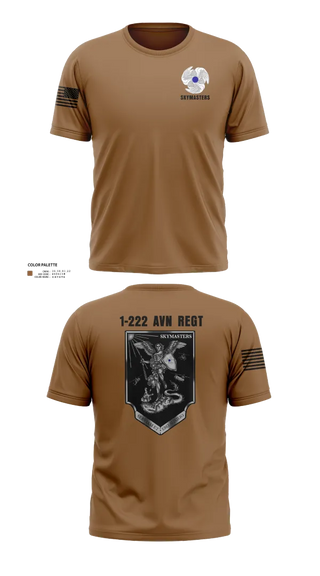 Old School Cotton Feel Shirt, 1-222 Aviaition Regiment, Army, Teamtime, Team time, sublimation, custom sports apparel, team uniforms, spirit wear, spiritwear, sports uniforms, custom shirts, team store, custom team store, fundraiser sports, apparel fundraiser