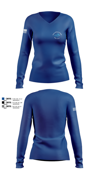 Womens Long Sleeve Vneck Shirt, Prince William Bike Team, , Teamtime, Team time, sublimation, custom sports apparel, team uniforms, spirit wear, spiritwear, sports uniforms, custom shirts, team store, custom team store, fundraiser sports, apparel fundraiser