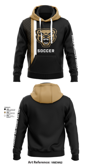 Hoodie, Golden Grizzlies Soccer, Women's Soccer, Teamtime, Team time, sublimation, custom sports apparel, team uniforms, spirit wear, spiritwear, sports uniforms, custom shirts, team store, custom team store, fundraiser sports, apparel fundraiser