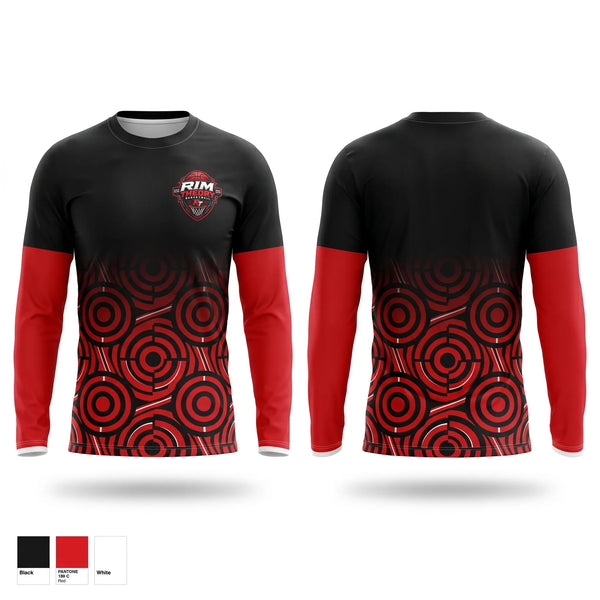 Long Sleeve Performance Shirt, Rim Theory Basketball, Men's Basketball, Teamtime, Team time, sublimation, custom sports apparel, team uniforms, spirit wear, spiritwear, sports uniforms, custom shirts, team store, custom team store, fundraiser sports, apparel fundraiser