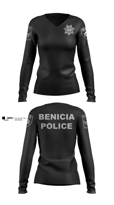Bpd mff 81135894 Women's Long Sleeve V-neck Shirt - 6