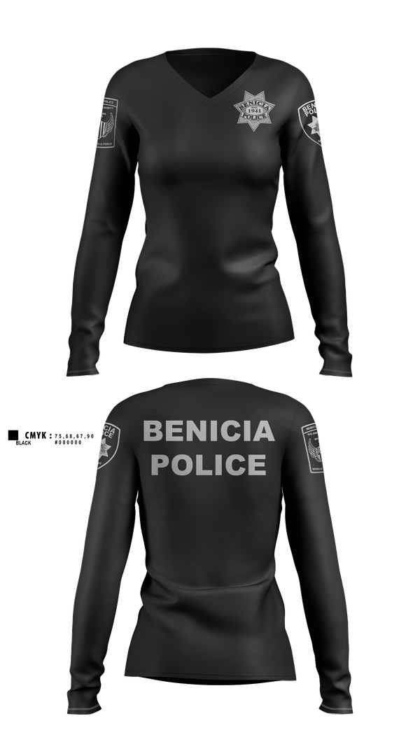 Womens Long Sleeve Vneck Shirt, Bpd mff, , Teamtime, Team time, sublimation, custom sports apparel, team uniforms, spirit wear, spiritwear, sports uniforms, custom shirts, team store, custom team store, fundraiser sports, apparel fundraiser