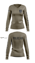 Roy Cit Police K9 Women's Long Sleeve V-neck Shirt - 103