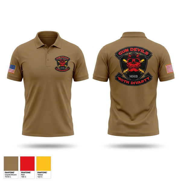 Short Sleeve Performance Polo, HHB 40th DIVARTY, Army, Teamtime, Team time, sublimation, custom sports apparel, team uniforms, spirit wear, spiritwear, sports uniforms, custom shirts, team store, custom team store, fundraiser sports, apparel fundraiser