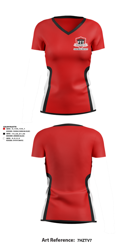 Womens Short Sleeve Vneck Shirt, Positive Trash Talk, Women's Basketball, Teamtime, Team time, sublimation, custom sports apparel, team uniforms, spirit wear, spiritwear, sports uniforms, custom shirts, team store, custom team store, fundraiser sports, apparel fundraiser