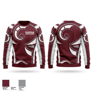 Crew Neck Sweatshirt, Boardman Cheerleading, Cheer, Teamtime, Team time, sublimation, custom sports apparel, team uniforms, spirit wear, spiritwear, sports uniforms, custom shirts, team store, custom team store, fundraiser sports, apparel fundraiser