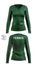 Cass Technical High School Girls Varsity Tennis Team 63156221 Women's Long Sleeve V-neck Shirt - 3