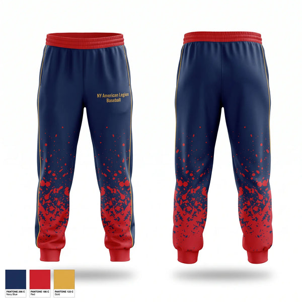 Sweatpants, NY American Legion Baseball, Baseball, Teamtime, Team time, sublimation, custom sports apparel, team uniforms, spirit wear, spiritwear, sports uniforms, custom shirts, team store, custom team store, fundraiser sports, apparel fundraiser