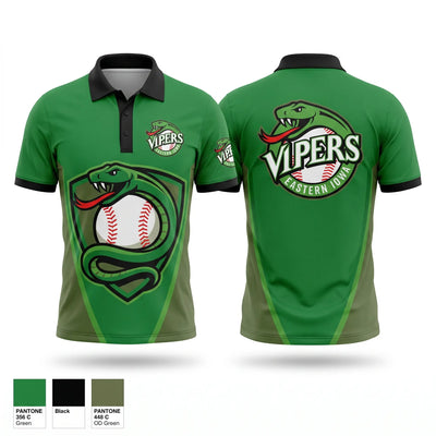 Eastern Iowa Vipers Short Sleeve Performance Polo - 1
