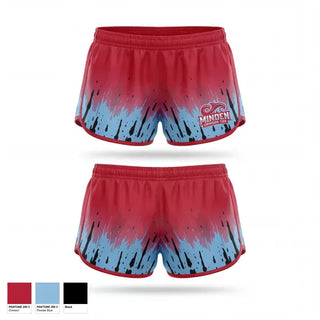 Womens Shorts, Minden Crimson Tide, Men's Basketball, Teamtime, Team time, sublimation, custom sports apparel, team uniforms, spirit wear, spiritwear, sports uniforms, custom shirts, team store, custom team store, fundraiser sports, apparel fundraiser