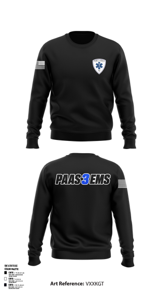 Crew Neck Sweatshirt, PAAS, EMS/EMT, Teamtime, Team time, sublimation, custom sports apparel, team uniforms, spirit wear, spiritwear, sports uniforms, custom shirts, team store, custom team store, fundraiser sports, apparel fundraiser
