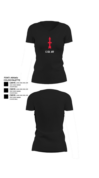 C co. 127 65825079 Women's Short Sleeve V-neck Shirt - 24