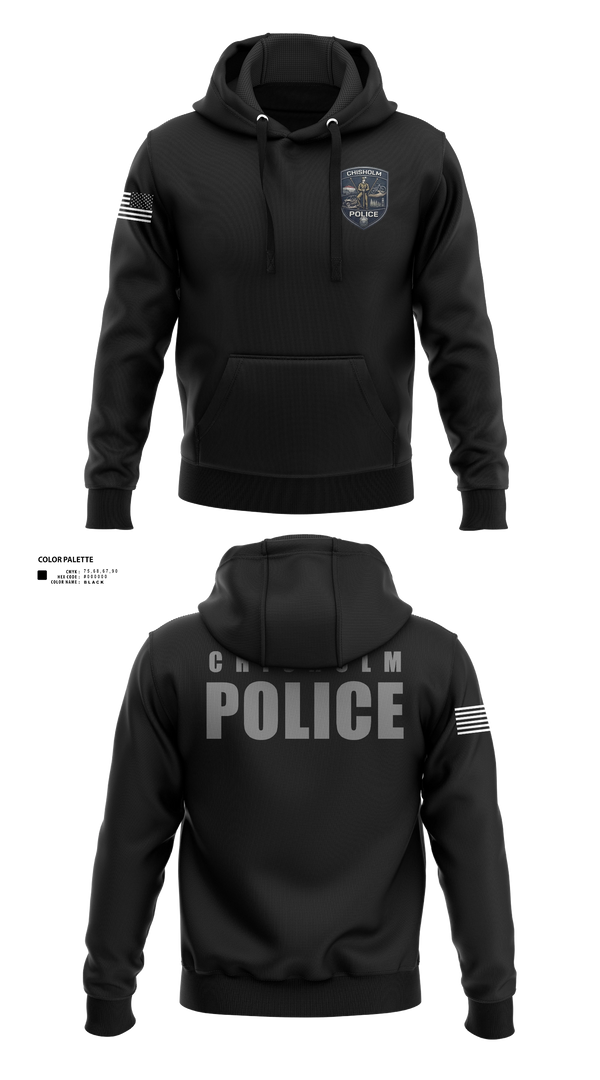Hoodie, Chisholm Police Department, Police, Teamtime, Team time, sublimation, custom sports apparel, team uniforms, spirit wear, spiritwear, sports uniforms, custom shirts, team store, custom team store, fundraiser sports, apparel fundraiser
