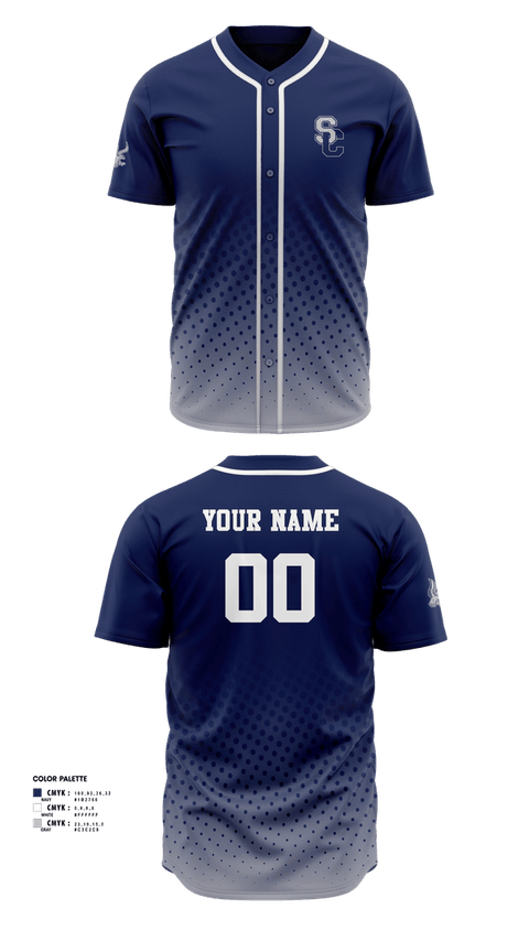 Full Button Baseball Jersey, Falcons, Baseball, Teamtime, Team time, sublimation, custom sports apparel, team uniforms, spirit wear, spiritwear, sports uniforms, custom shirts, team store, custom team store, fundraiser sports, apparel fundraiser