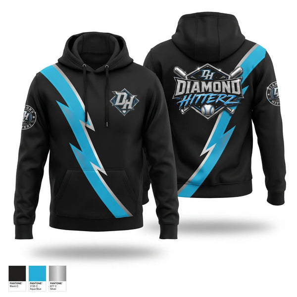 Hoodie, Diamond Hitterz, Baseball, Teamtime, Team time, sublimation, custom sports apparel, team uniforms, spirit wear, spiritwear, sports uniforms, custom shirts, team store, custom team store, fundraiser sports, apparel fundraiser