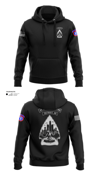 Hoodie, Detroit Recruiting Station, Army, Teamtime, Team time, sublimation, custom sports apparel, team uniforms, spirit wear, spiritwear, sports uniforms, custom shirts, team store, custom team store, fundraiser sports, apparel fundraiser